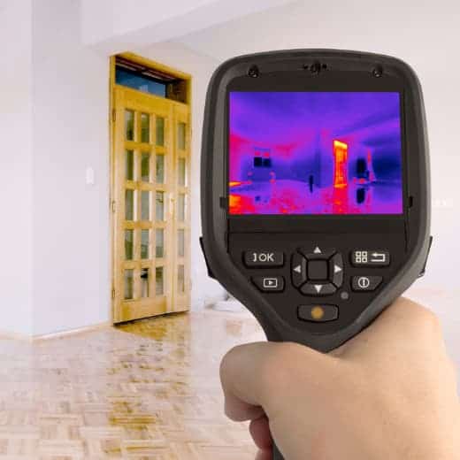 On The Way Plumbing using advanced thermal imaging to detect hidden leaks behind walls