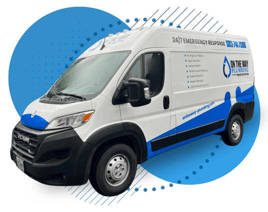 On The Way Plumbing van