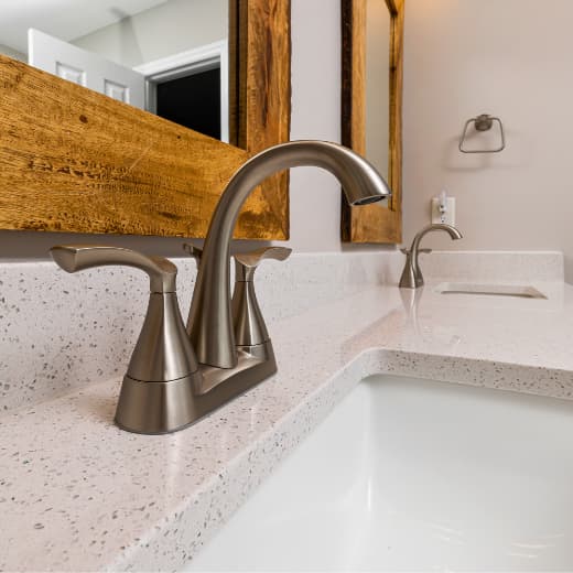 A fully restored and leak-free sink after professional repairs by On The Way Plumbing