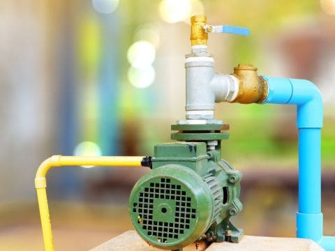 On The Way Plumbing provides professional sewage pump installation and repair—pictured, a sewage ejector pump designed to prevent backups in basements and lower-level bathrooms